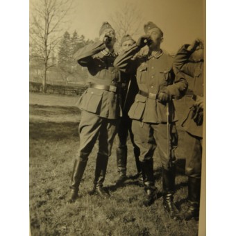 Foto di un soldato tedesco da parte della società di fornitura Wehrmacht. Espenlaub militaria